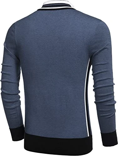 OEM Embroidery Own Logo Fashionable High Neck Sweater Jacket Men Manufacturer