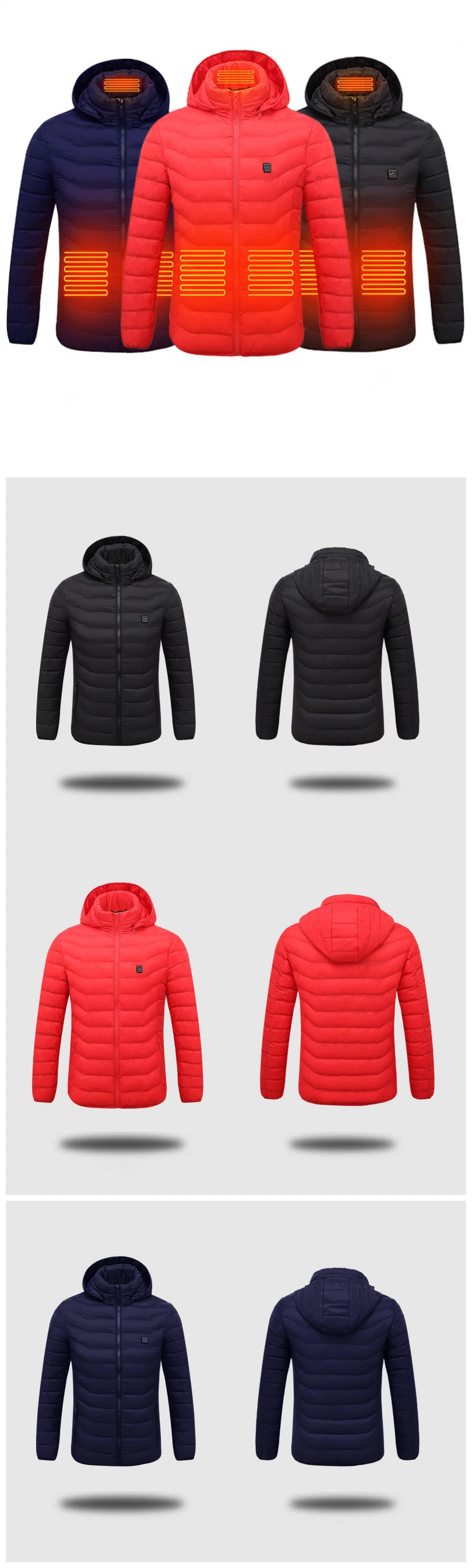 New Winter Multiple Intelligent Heating Coat Lightweight USB Down Jacket From Manufacturer