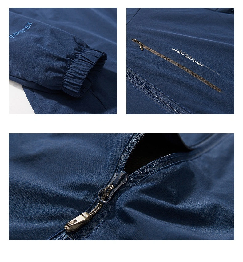 Custom OEM Stretch Fabric Outdoor Windproof Sprint/Autumn Men Mesh Lining Waterproof Jacket
