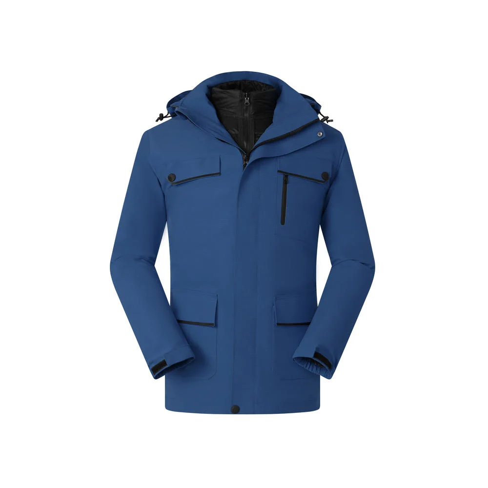 Winter Cold and Windproof Warm Thick Three-in-One Detachable Down Jacket
