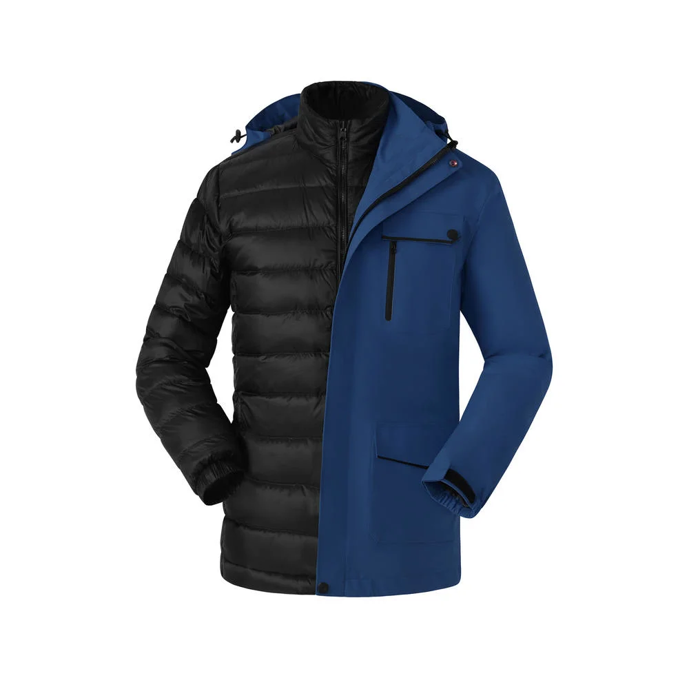 Winter Cold and Windproof Warm Thick Three-in-One Detachable Down Jacket