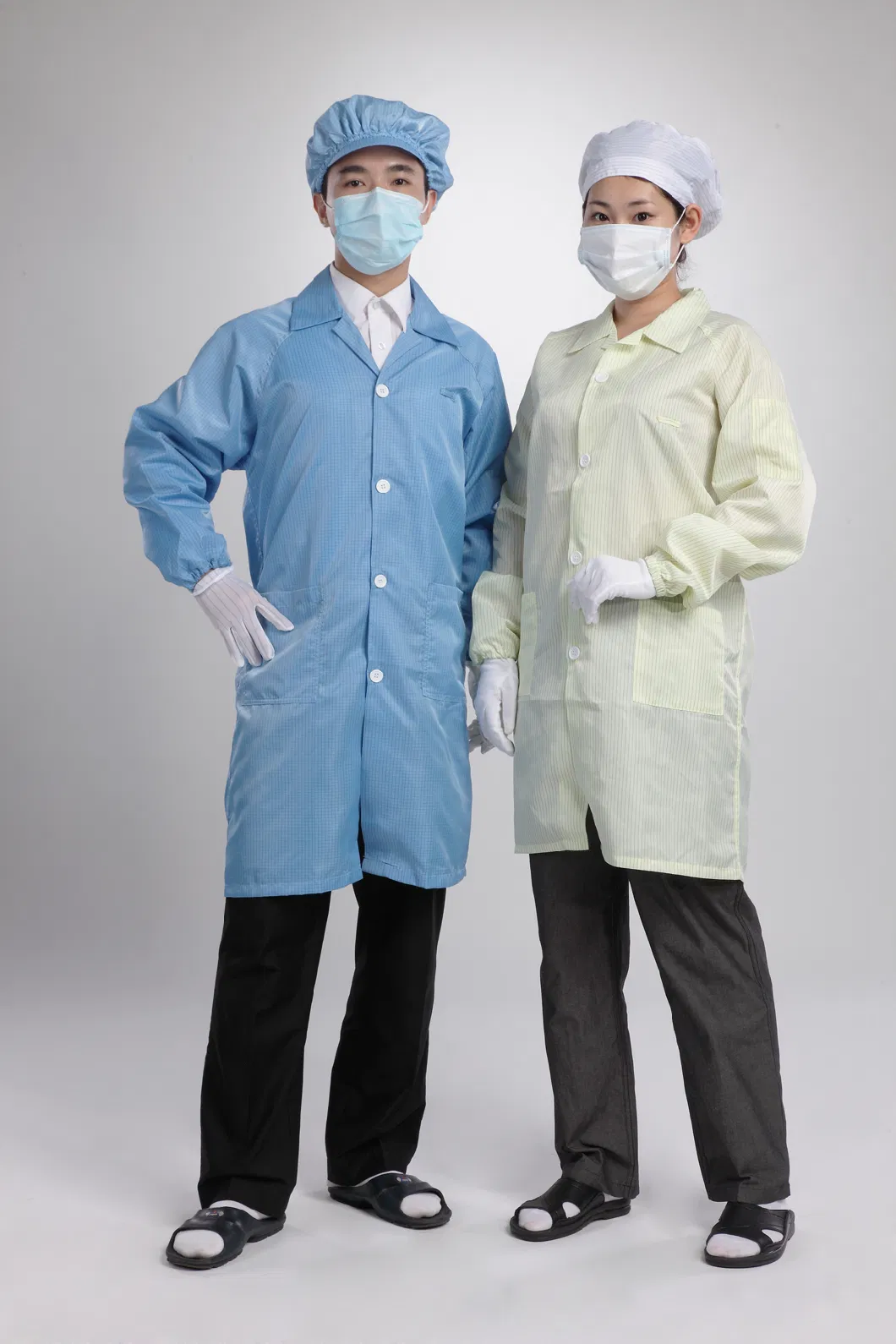 Split Type Work Clothes with Pockets for Anti-Static Industrial Use