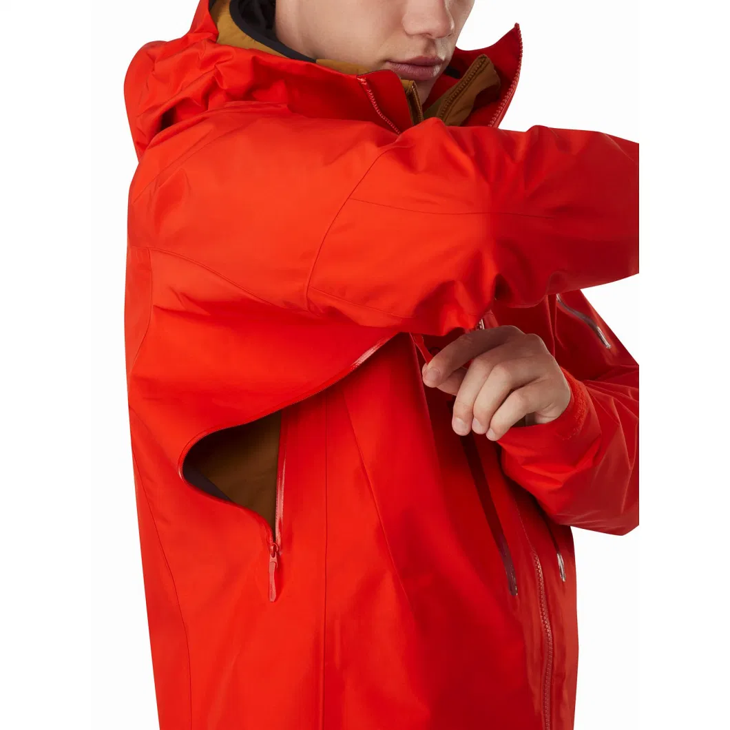 Wholesale Light Weight Tailored Jacket Waterproof Windbreaker Custom Winter Breathable Clothing Hiking Jacket with Hoody for Men