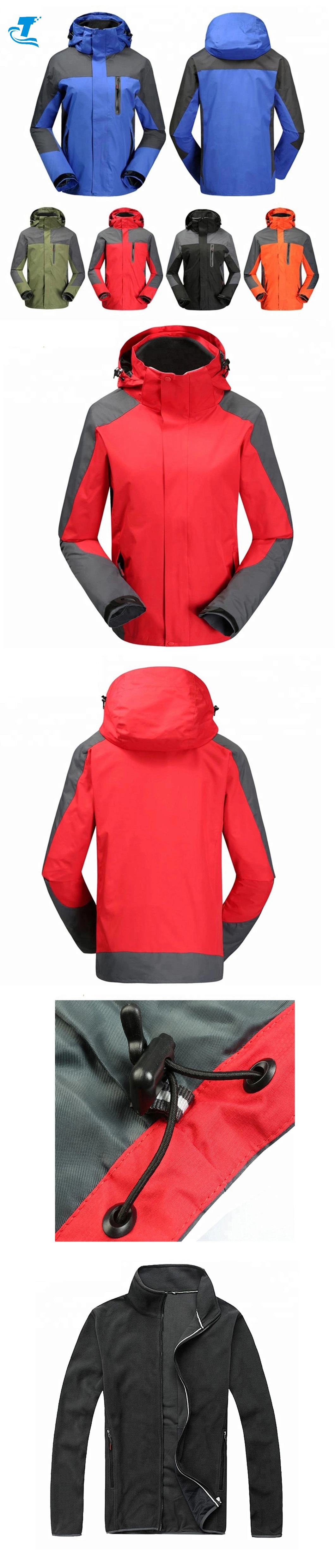 High Quality Men 3 In1 Jacket with Waterproof Windproof Outdoor Sportswear