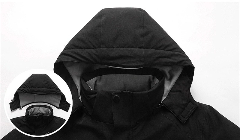 Custom Embroidery Logo Cheap Softshell Breathable Detachable Hooded Tactical Coat Outdoor Men Ski Soft Shell Windbreaker Jacket