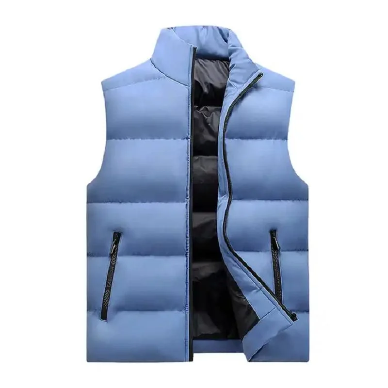 Custom Men Plain Manufacturer Waterproof 100% Cotton Quilted Jacket Winter Sleeveless Bubble Clothes Puffer Vest