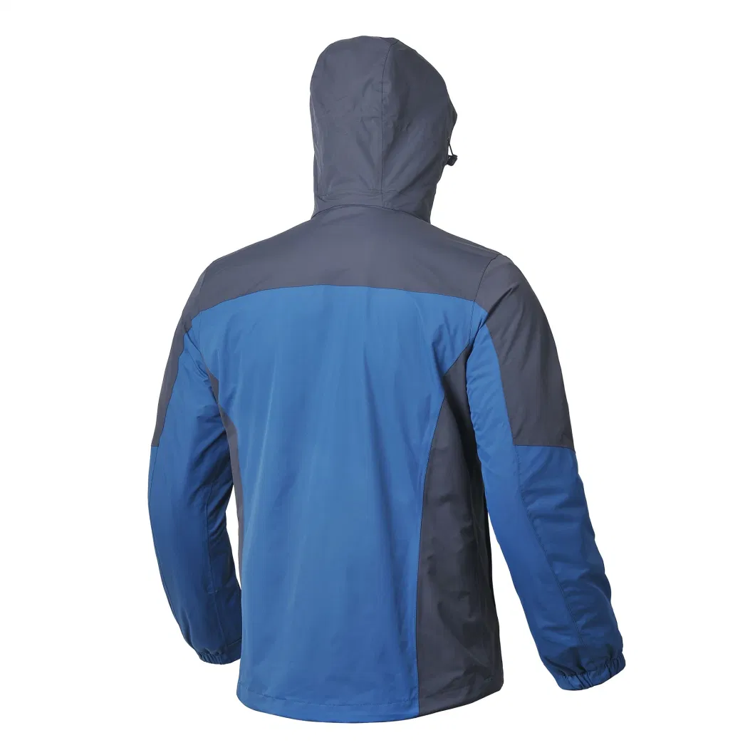 Men Outdoor Winter Parka Climbing Clothes Waterproof Windproof Breathable Jacket with Hoody Navy