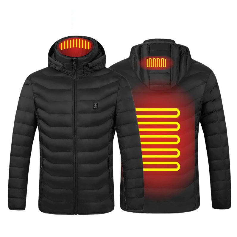 Manufacturer Custom USB Rechargeable Heating Waterproof Mens Hoodie Down Jacket