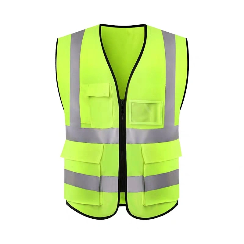 En ISO 20471 Worker Safety Clothes, Jacket, Wristbands, LED Running Cycling Safety Harness, High Visibility Reflective Vest for Outdoor, Hiking