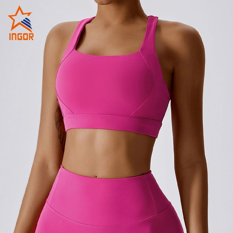 Ingor Sportswear Gym Wear Manufacturer Custom Wholesale Women Yoga Bra Sports High Impact Pilates Running Outdoor Fitness Sports Clothing Wear