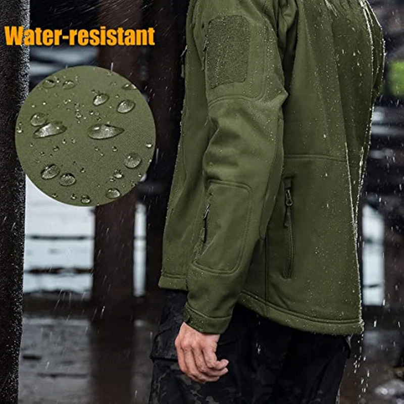 Outdoor Stylish Waterproof Windbreaker MID-Length Tactical Ultralight Windbreaker Hoodie Jacket for Men