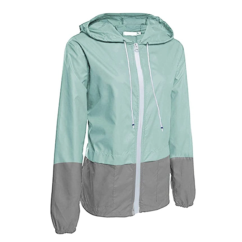 Women&prime; S Lightweight Hooded Raincoat Waterproof Packable Active Outdoor Rain Jacket Supplier