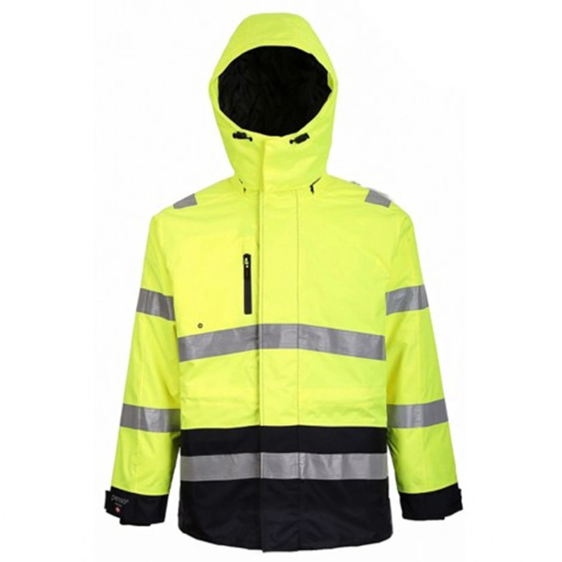 Manufacturer China Waterproof Winter Reflective Workwear Hi Vis Paddy Jacket Orange Coat