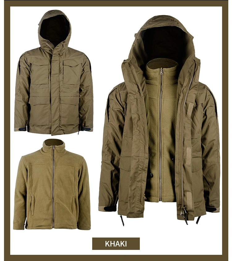 Outdoor Custom 3 in 1 Military Sports Waterproof Winter Man Jacket