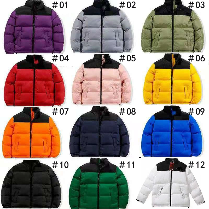 Outdoor Warm Men Women Winter Puffer Jacket High Quality Pocket Stitching Contrasting Zipper Coat Multicolor Gray Down Jacket