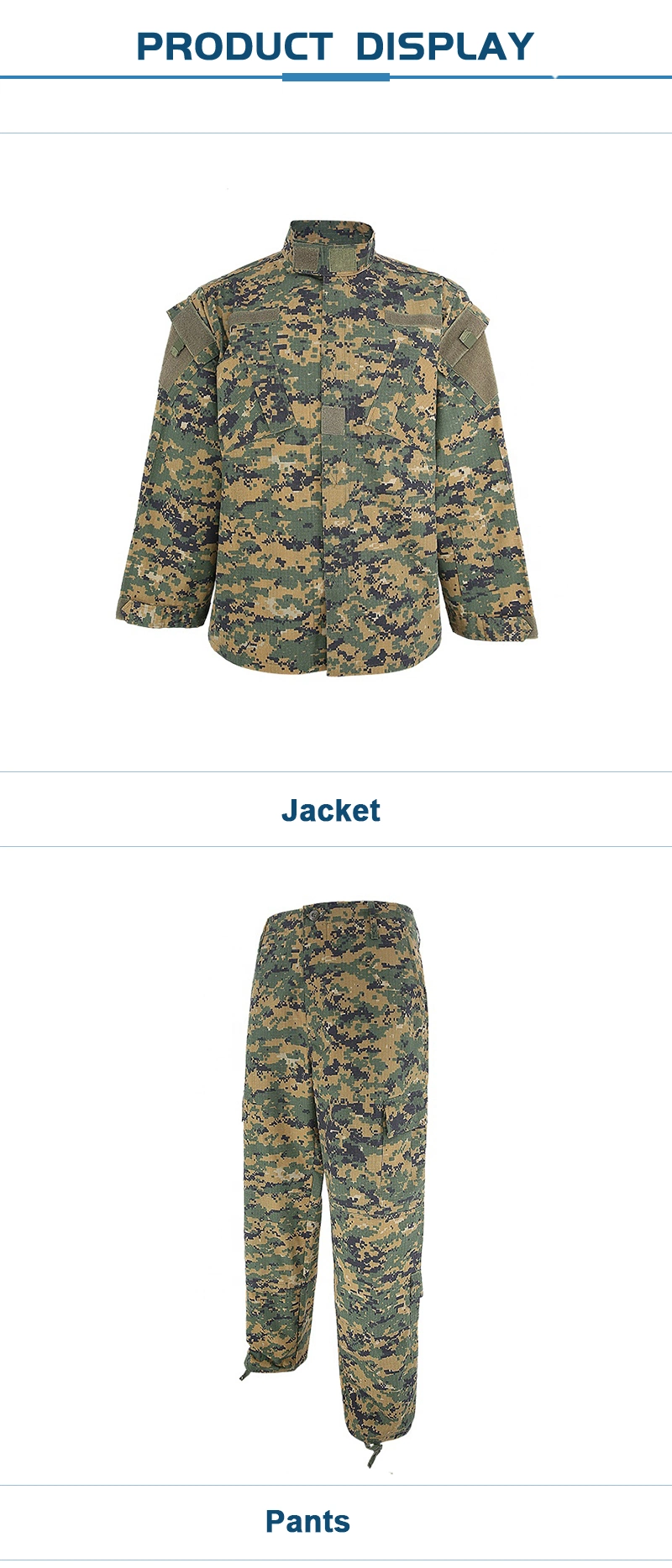 Double Safe Manufacturer Custom Outdoor Camouflage Acu Hunting Protective Military Clothes