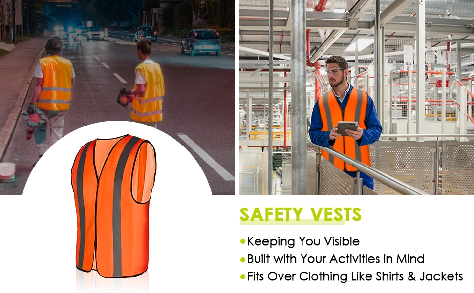 Customized High-Vis Reflective Safety Vest for Outdoor Operator and Sportsmen