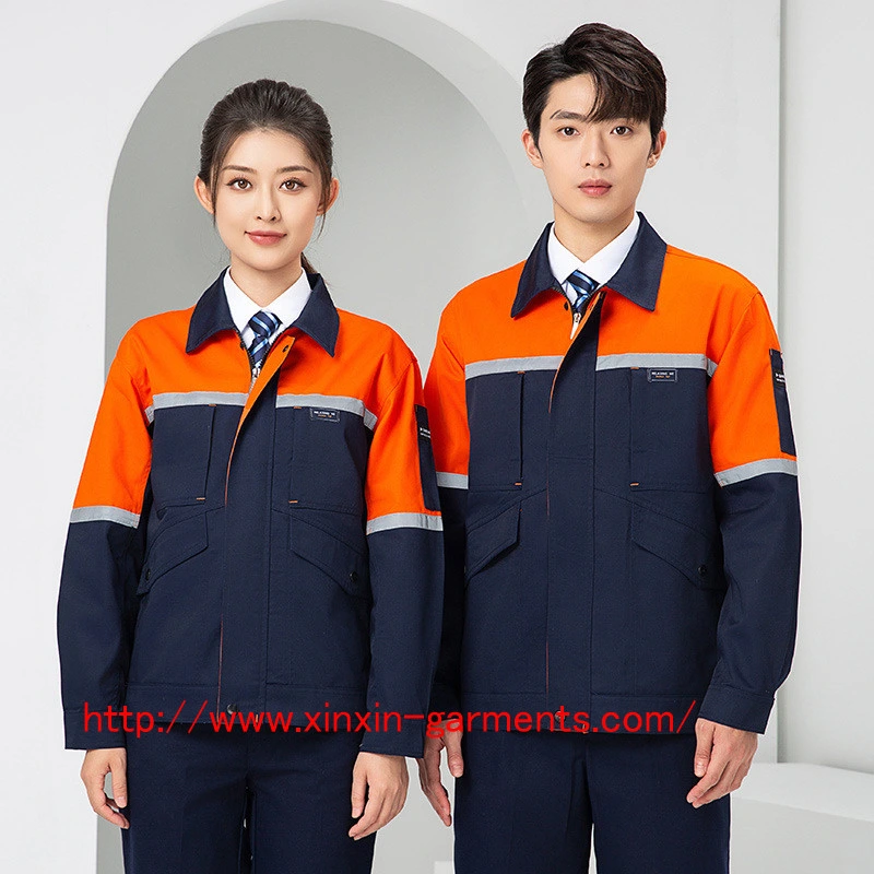 2024 Custom Made Cotton Polyester Mining Safety Clothes Men Women Work Wear Uniform Made in China (W2359)