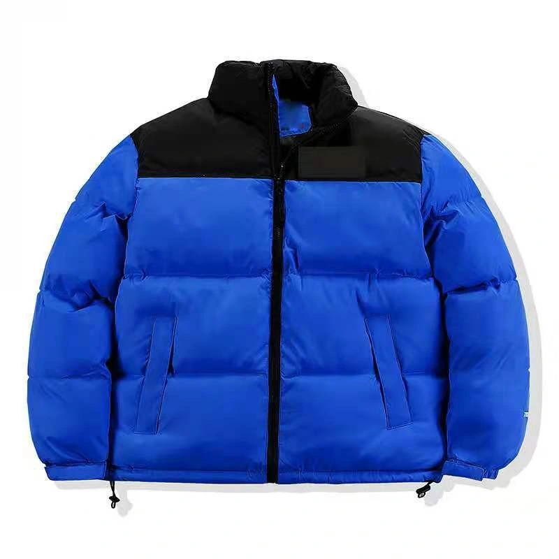 High Quality Pocket Down Jacket Men Women Stitching Contrasting Zipper Coat Multicolor Green Winter Outdoor Warm Clothing Puffer Jacket