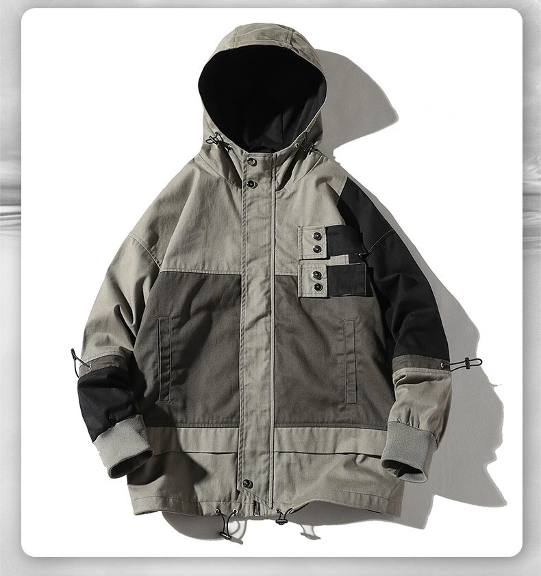 Factory Supply New Fashion Windproof Jacket Customized Logo Cotton Twill Men Fashion Warm Jacket