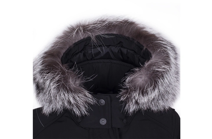 Chinese Manufacturer Winter Black Button Zipper Long Ladies Down Jacket Direct Sale