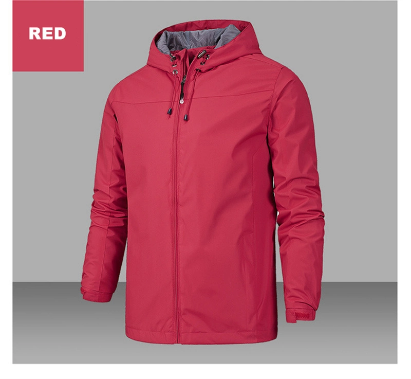 Custom Logo Waterproof Windbreaker Warm Softshell Running Delivery Men&prime;s Outdoor Rain Jacket