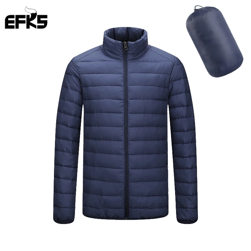 Stock Wholesale Customized Men Male Fashion Classic Cotton Fake Down Windproof Waterproof Jacket for Hoodie Warm Winter