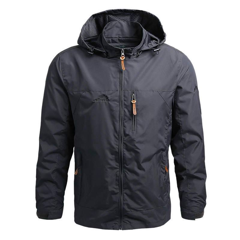 Wholesale Factory Men&prime;s Outdoor Windproof Plus Size Loose Hood Softshell Jacket