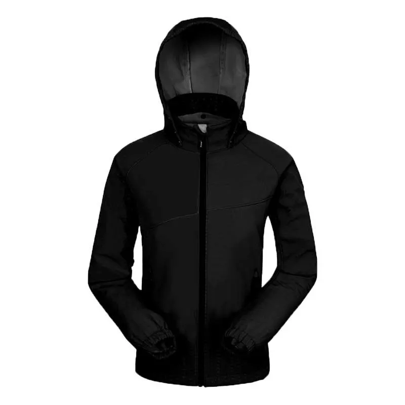 OEM Custom Logo Black 3 in 1 Warm Breathable Fleece Tactical Coat Outdoor Hiking Ski Soft Shell Windbreaker Jacket