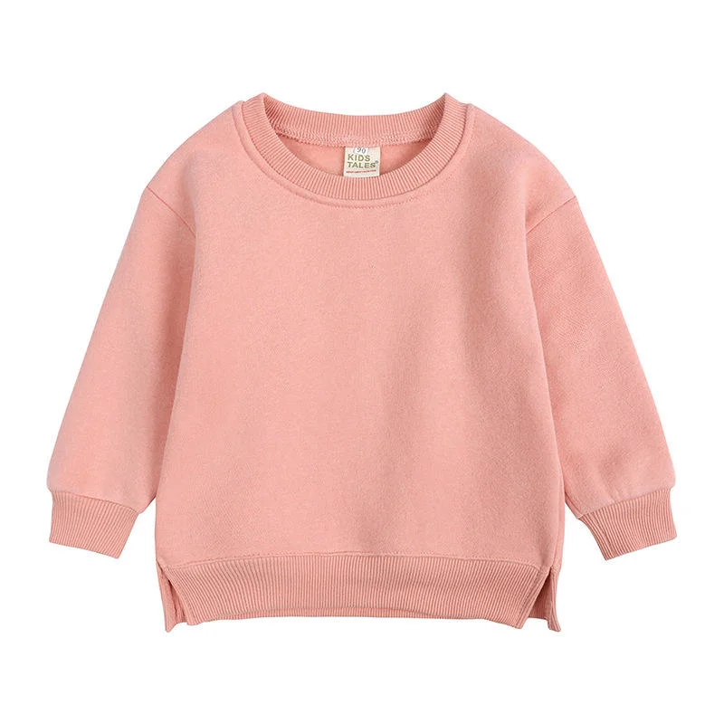 2023autumn Baby Kids Boys Girls Clothing Spring Long Sleeve Coat T-Shirt Toddler Solid Sweatshirt Tops Jacket for Children