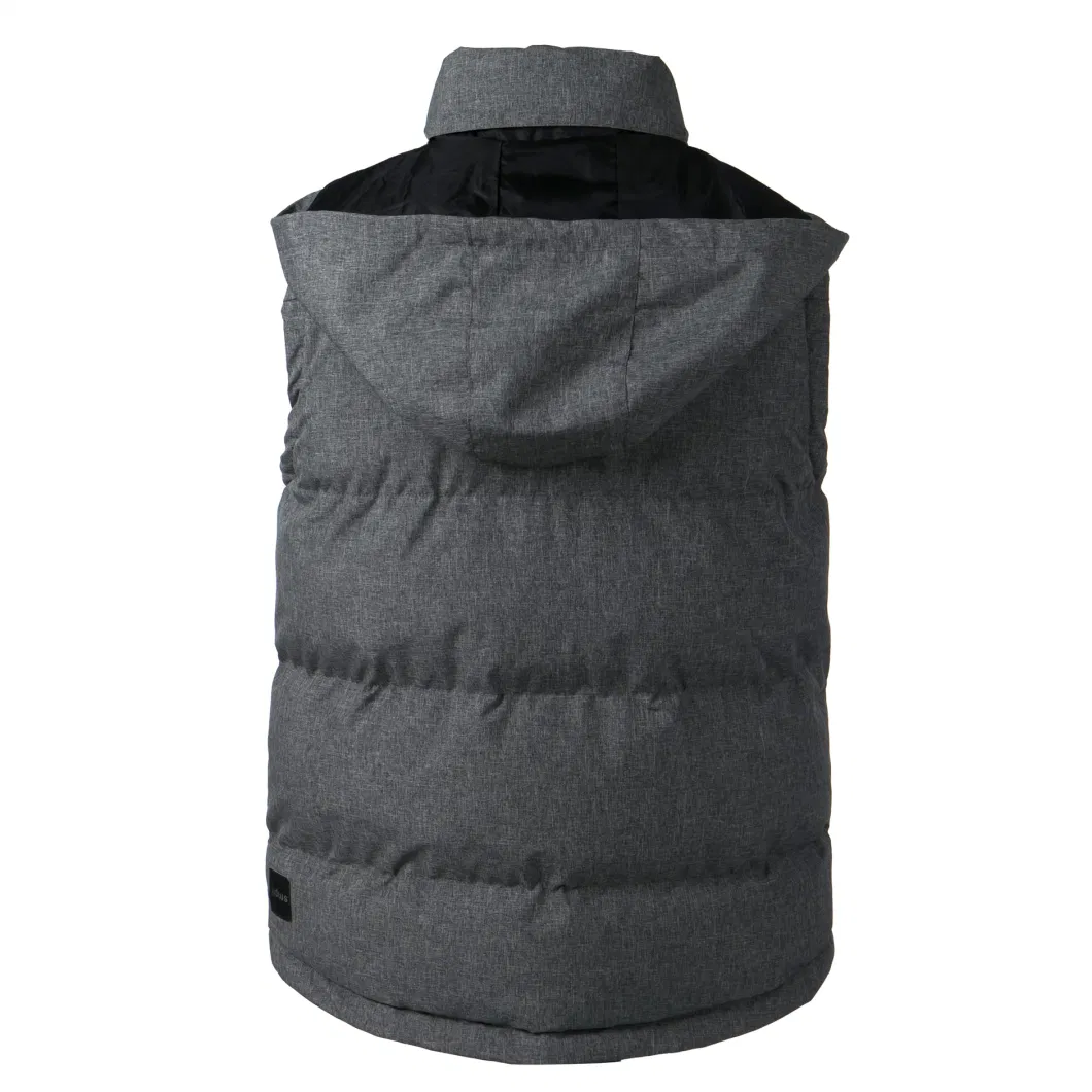 China&prime;s Supplier High Neck Padded Gilet Down Filled Jacket in Medium Gray