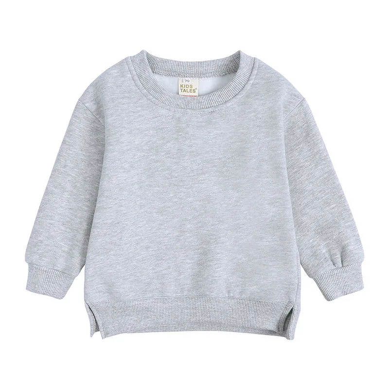 2023autumn Baby Kids Boys Girls Clothing Spring Long Sleeve Coat T-Shirt Toddler Solid Sweatshirt Tops Jacket for Children