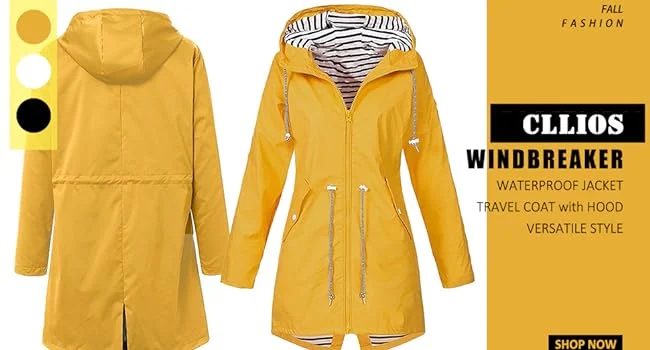 Customize Polyester Waterproof PU Rain Coat Fashion Rainwear Long Raincoat Jacket Women