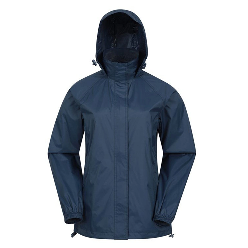 Wholesale Factory Womens Waterproof Parka Jacket Windproof Breathable Hood Jacket Rain Hiking Jacket with Taped Seams