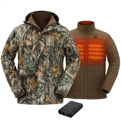 ODM Windproof personalizado Piscina climatizada de la batería e impermeable Chaqueta de la pesca de caza