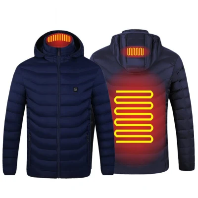  Fabricante Custom USB recargable Calefacción impermeable Sudadera con capucha de abajo