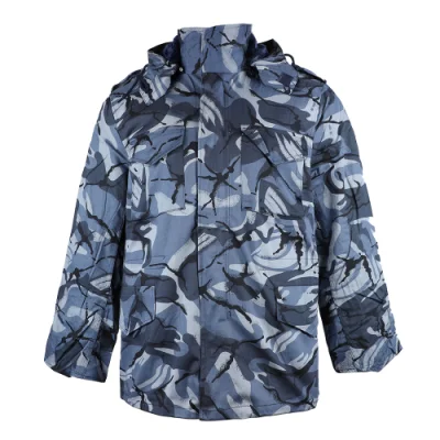 Doble Seguro Fabricante Azul Navy Tactical Softshell Hoodie Caminata campo Chaqueta polar de invierno del ejército