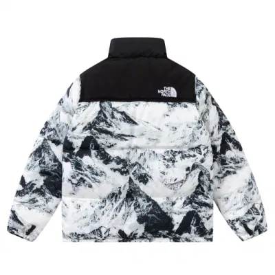 Abrigo de burbujas grueso personalizado con diseño de montaña para hombre Streetwear Invierno Bandana hombres Puffer Jacket Fabricante