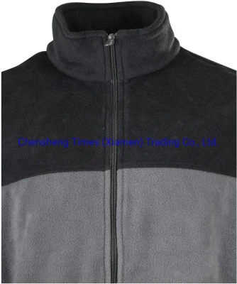 Comercio al por mayor espesor de alta calidad chaquetas de invierno Los Hombres Zip hombres personalizados gris al aire libre Soft Shell chalecos chaqueta