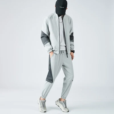  Chándal hombres otoño 2 Piezas ropa deportiva hombres Jogging de Banda Lateral de traje traje de sudor gimnasio ropa ropa de entrenamiento de los hombres Ouftits