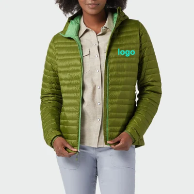  Ligero personalizado Windproof Slim Fit Abrigo guateado Mujer chaquetas