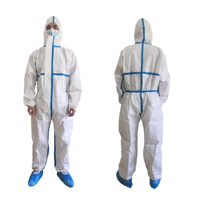  Mono de protección médico ropa de trabajo ropa de protección Fabricantes Seguridad Unisex Clase II PP + PE desechable