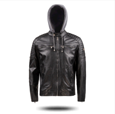  Lulusen Chaquetas de Cuero PARA Hombre Top Gun Oilskin Patchwork Chaqueta de piel sintética PU Jackets Rock Punk para hombre