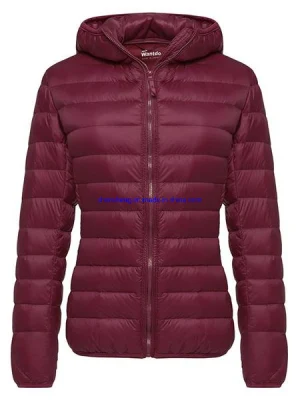  Encapuchados Packable ligero Abrigo ultraligero cálido invierno Outwear capa transpirable Mujer chaquetas abajo