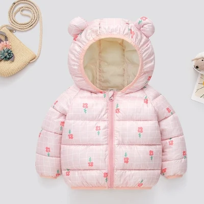  Fábrica al por mayor ropa para niños Kid Winter Coat Hooded Baby Puffer Chaqueta