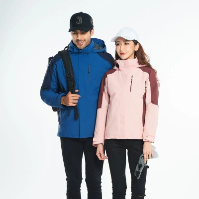  Fabricante mayorista de los hombres al aire libre en invierno cálida lana Casual chaqueta acolchada 2 capas