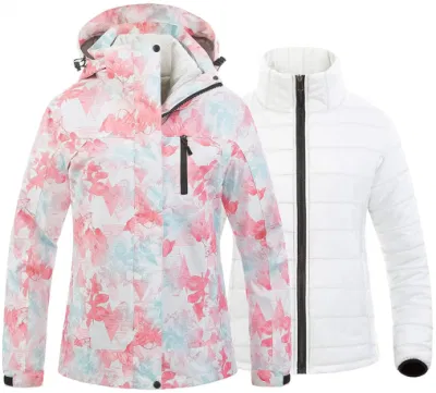 Asiapo China Factory Chaqueta de esquí impermeable de 3 en 1 para mujeres Chaqueta de snowboard a prueba de viento Chaqueta de esquí de invierno cálida