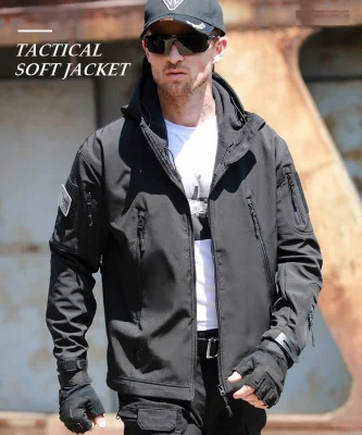  Chaqueta impermeable 3 capas chaqueta polar forrada con piel de tiburón Softshell