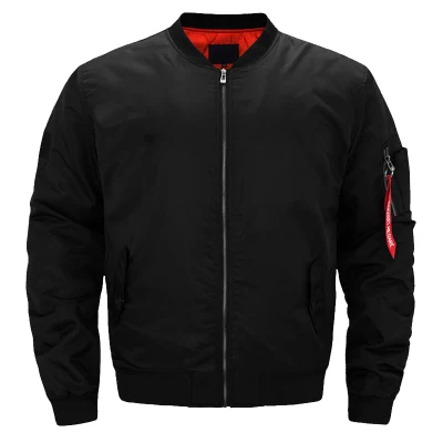  MA1 Pilot Leather Jacket Military Winter Coat para hombre