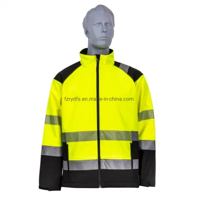  Hiviz Custom Logo Work Wear Uniform Softshell Industrial Chaqueta para hombre